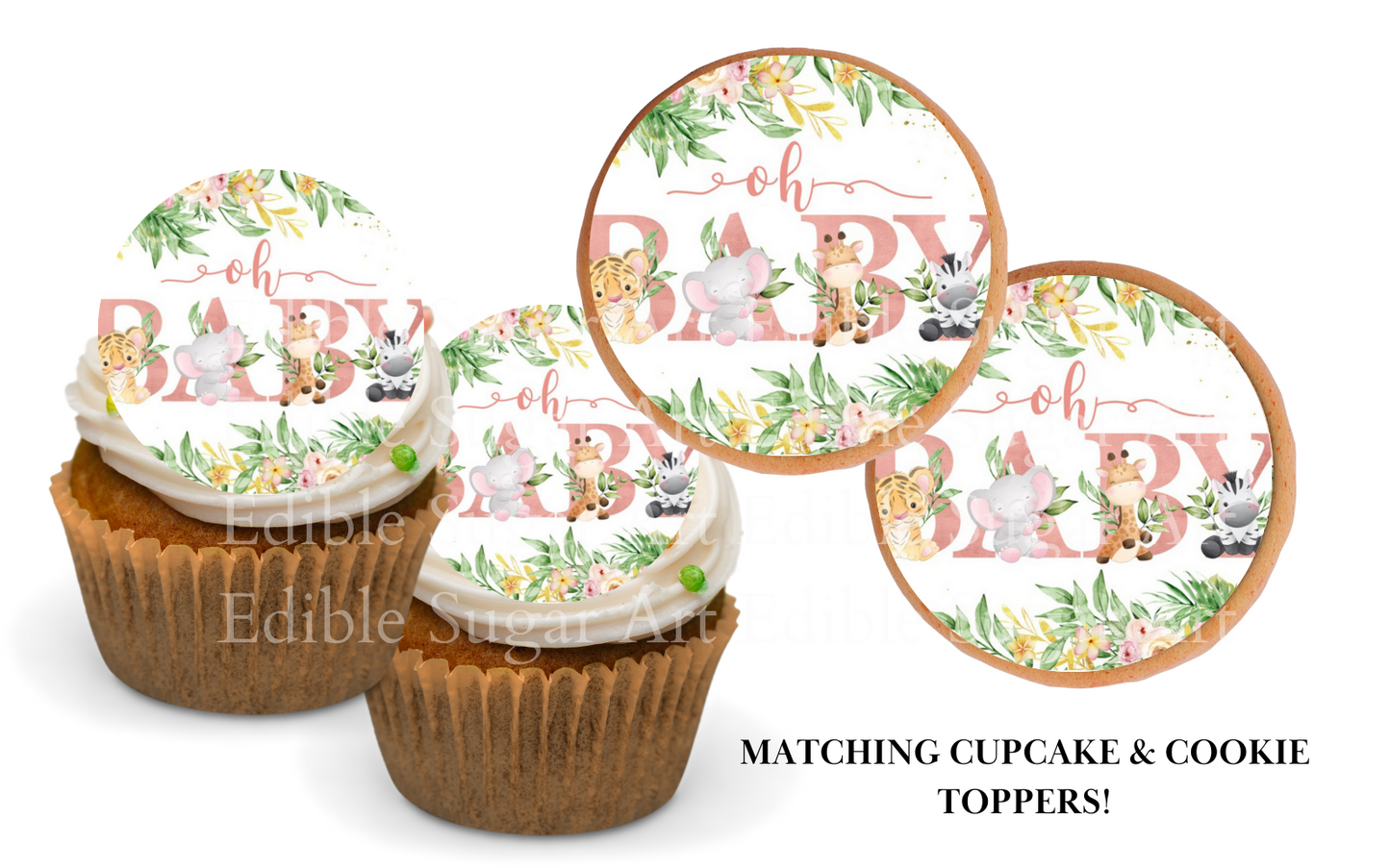 Safari Cupcake Toppers, Safari Birthday, Safari Baby Shower, Safari Baby Shower