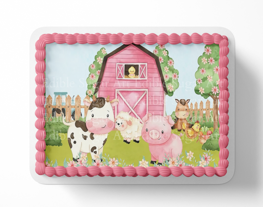 Farm Cake Topper, Cow Baby Shower, Cow Baby Shower, Barn Cake Topper
