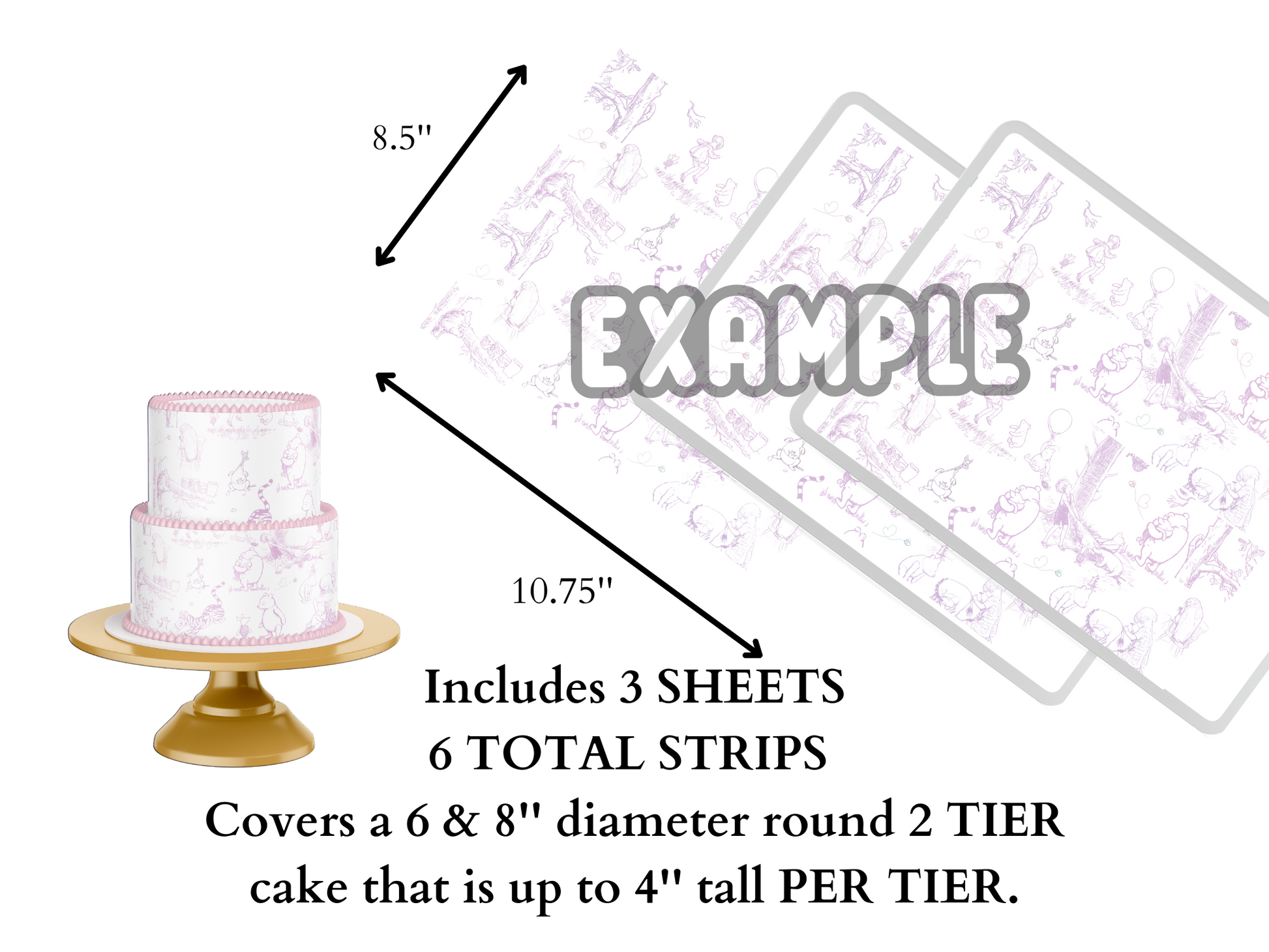Pooh Bear Baby Shower Cake Topper