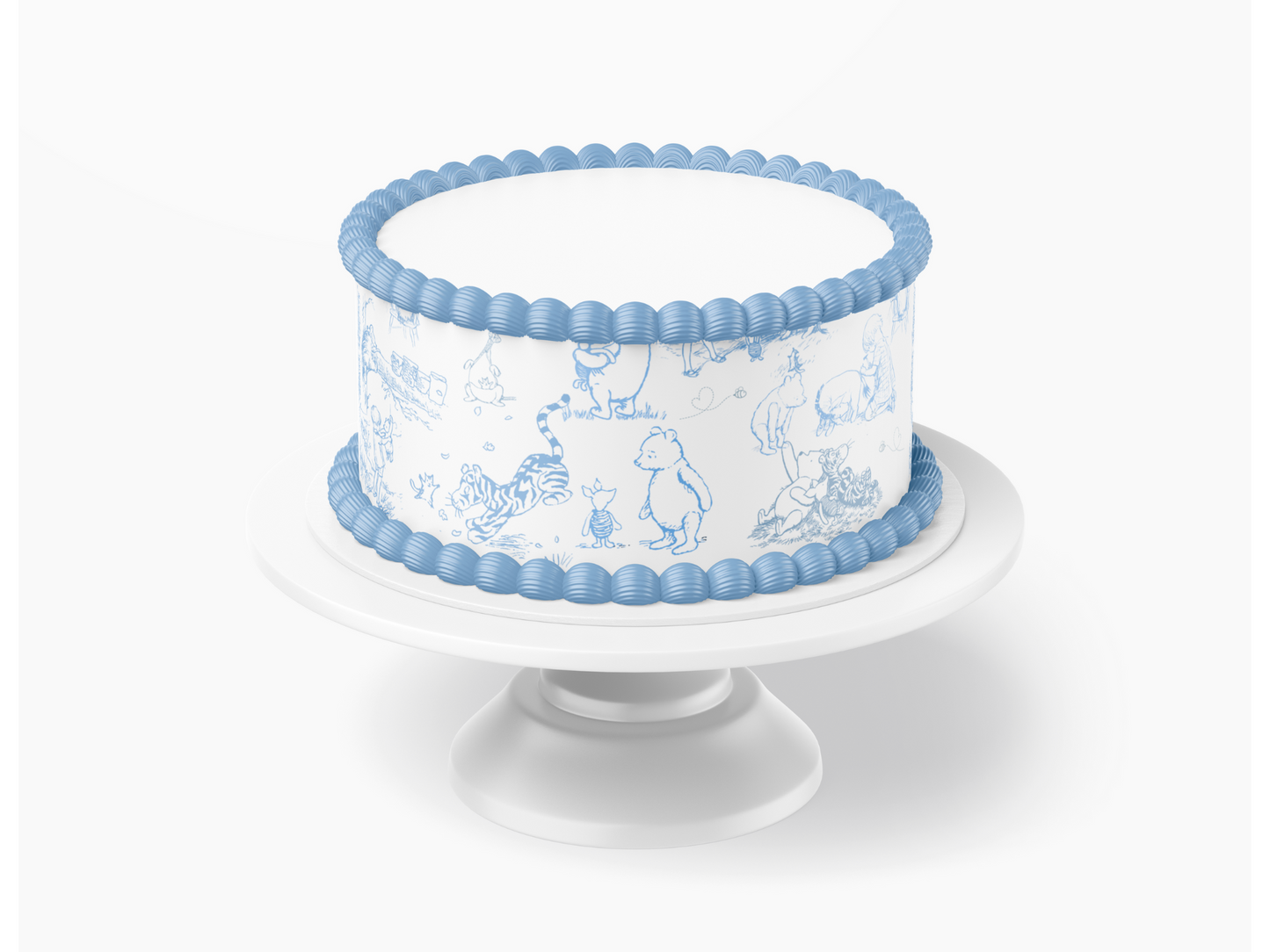 Pooh Bear Cake Wraps | Custom Edible Images for Tiered Baby Shower Cakes