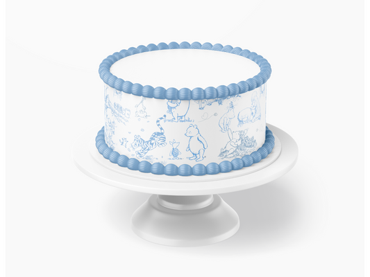 Pooh Bear Cake Wraps | Custom Edible Images for Tiered Baby Shower Cakes