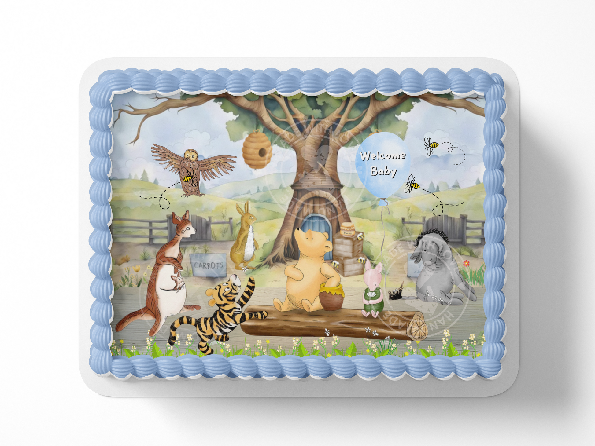 Pooh Bear Cake Topper, Pooh Bear Baby Shower Cake topper, Pooh Bear Party Decorations