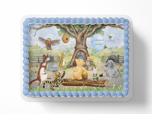 Pooh Bear Cake Topper, Pooh Bear Baby Shower Cake topper, Pooh Bear Party Decorations