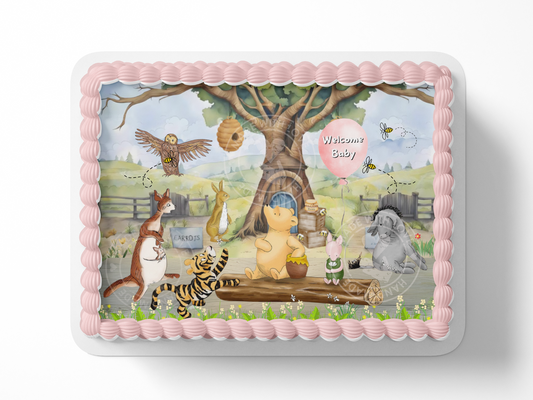 Pooh Bear Cake Topper, Pooh Bear Baby Shower Cake topper, Pooh Bear Party Decorations