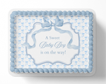Blue Bow A sweet baby Bow is on the way cake topper
