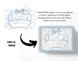 Blue Bow A sweet baby Bow is on the way cake topper