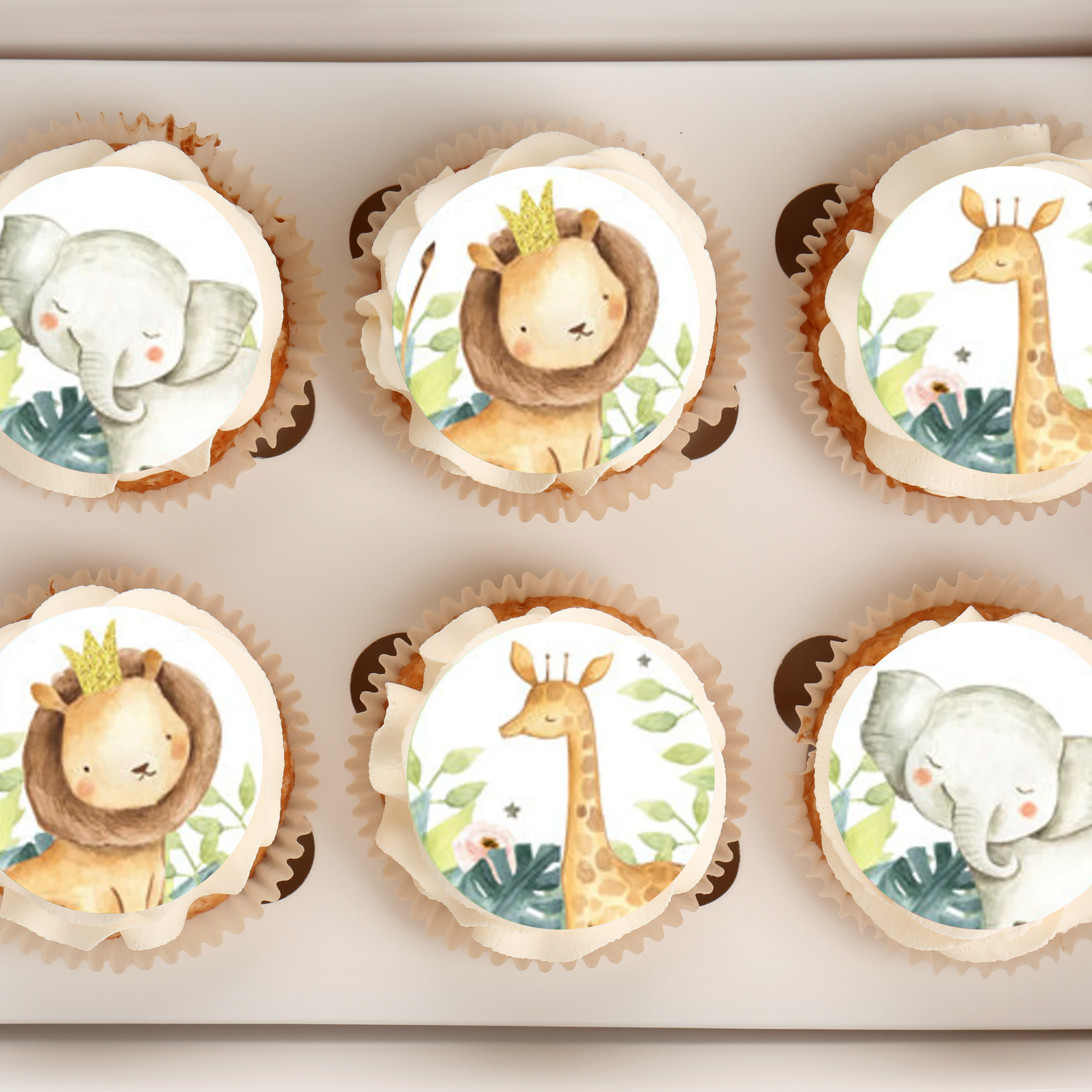 safari cupcake toppers