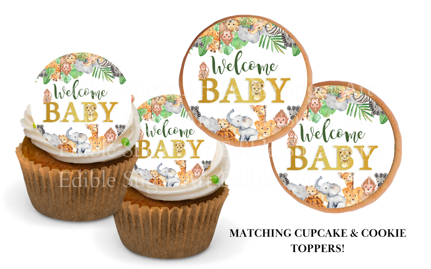 safari cupcake toppers