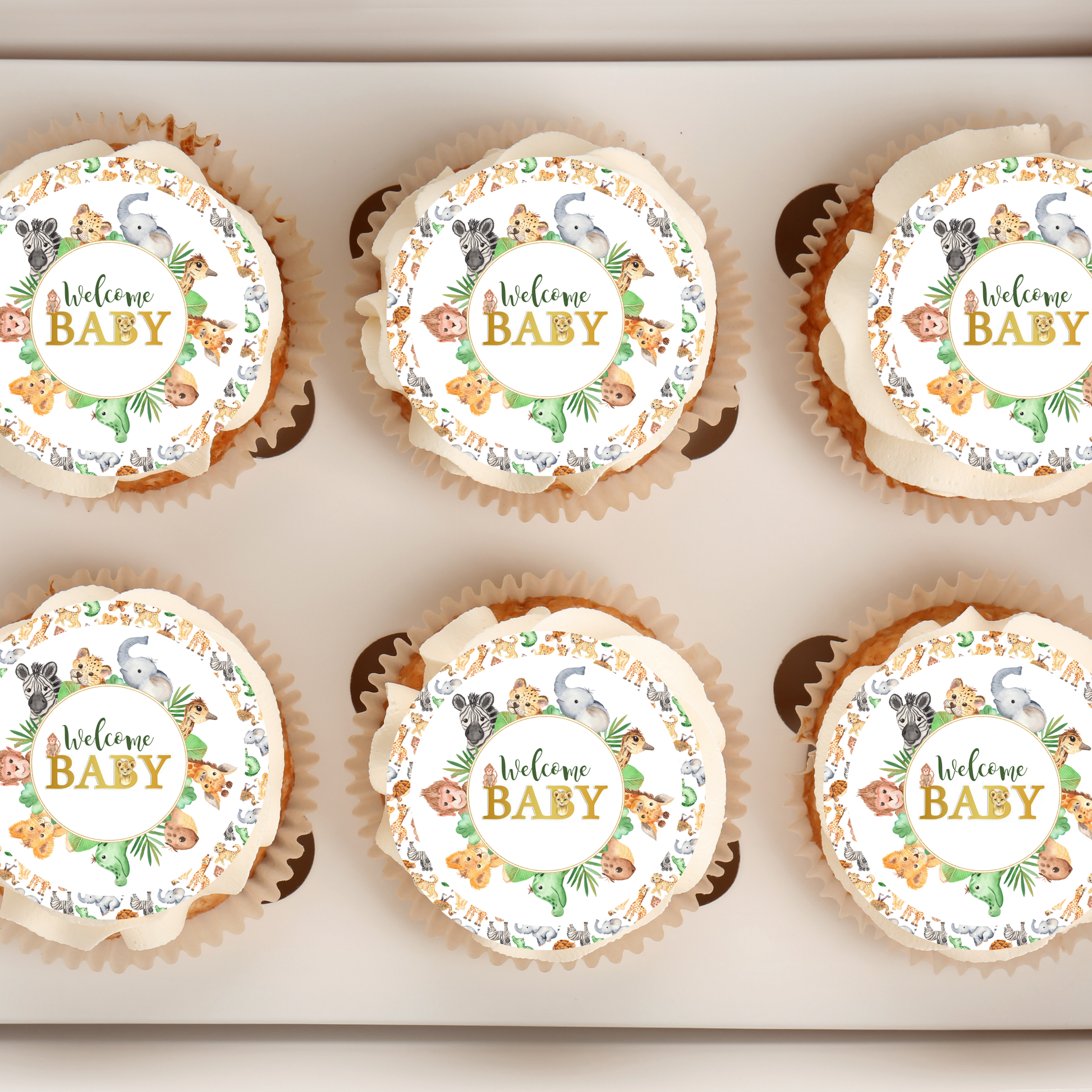 safari cupcake toppers