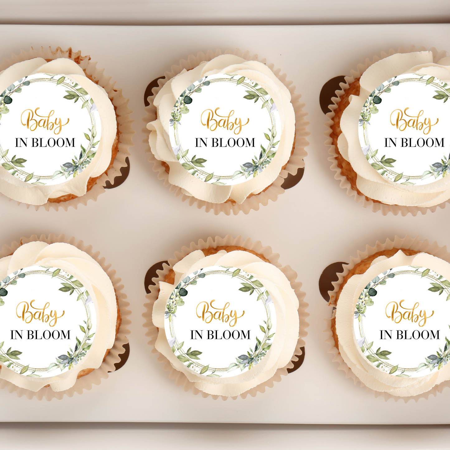 Baby In Bloom Cupcake Toppers