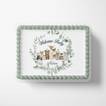 WOODLAND BABY SHOWER Cake topper edible image customizable BABY BOY WOODLAND CAKE
