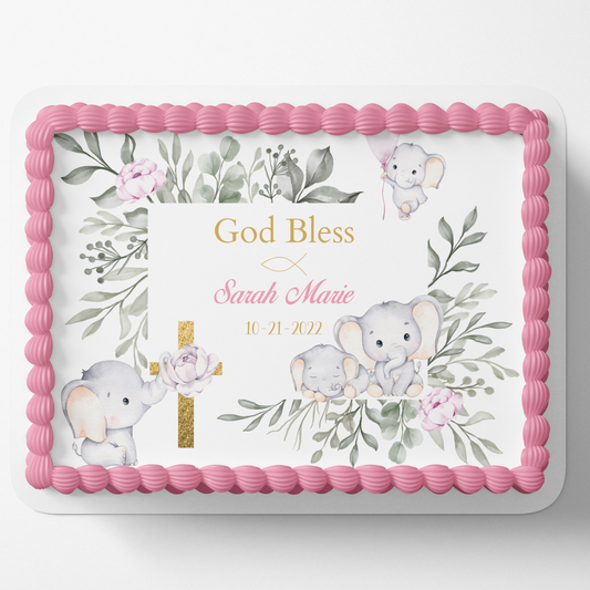 Baptism Cake Topper, Christening Cake Topper, Sheet Cake Topper, edible Image Cake Topper