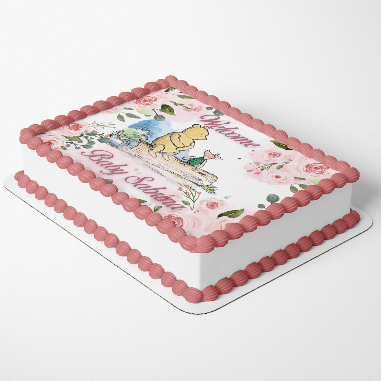 Pooh Bear Cake Topper | Baby Shower | Edible Image | Cake Photo