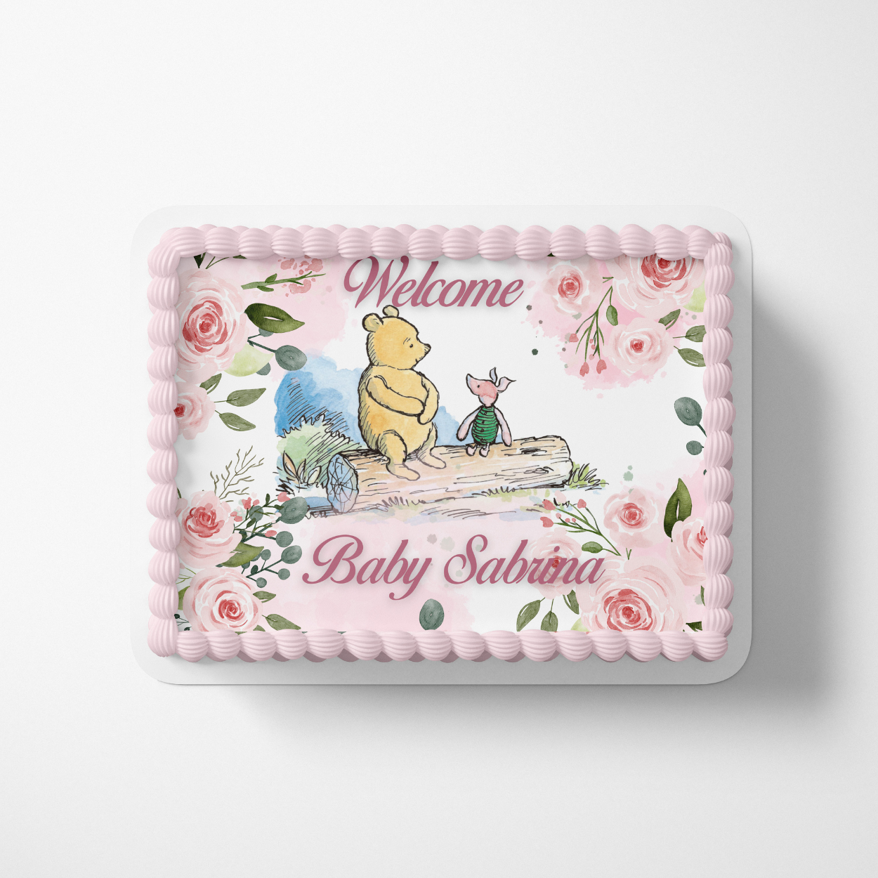 Pooh Bear Cake Topper | Baby Shower | Edible Image | Cake Photo