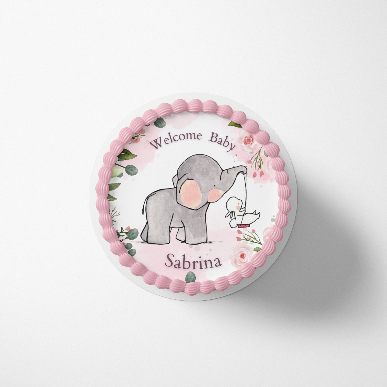 Elephant Sheet Cake Topper