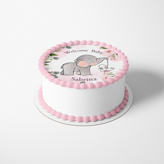 Elephant Sheet Cake Topper