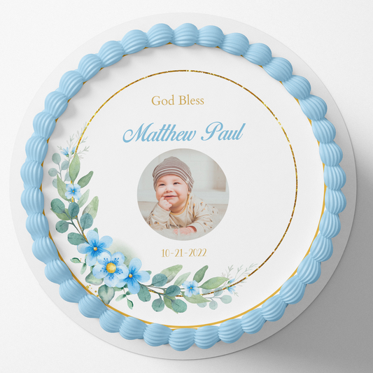 Baptism Cake Topper, Christening Cake Topper, Edible Image cake Topper, Cross Cake topper, First Holy Communion Cake Topper