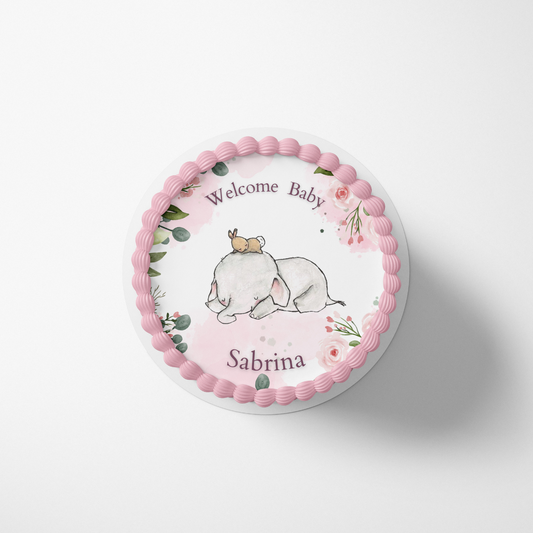 Elephant and Bunny Sheet Cake Topper