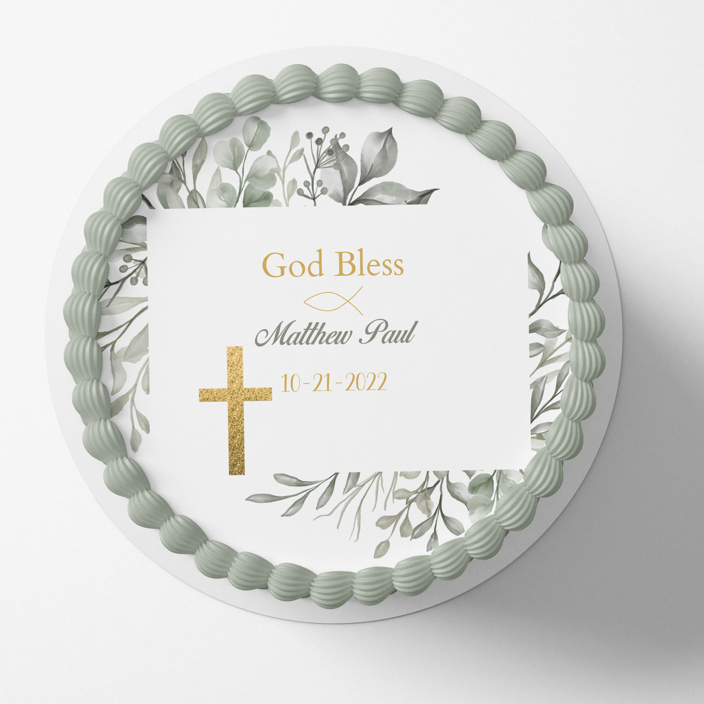 Baptism Cake Topper, Christening Cake Topper, Edible Image cake Topper, Cross Cake topper, First Holy Communion Cake Topper