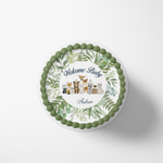 WOODLAND BABY SHOWER Cake topper edible image customizable BABY BOY WOODLAND CAKE