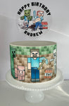 Minecraft Cake Wrap Edible Image Mindcraft Birthday Party
