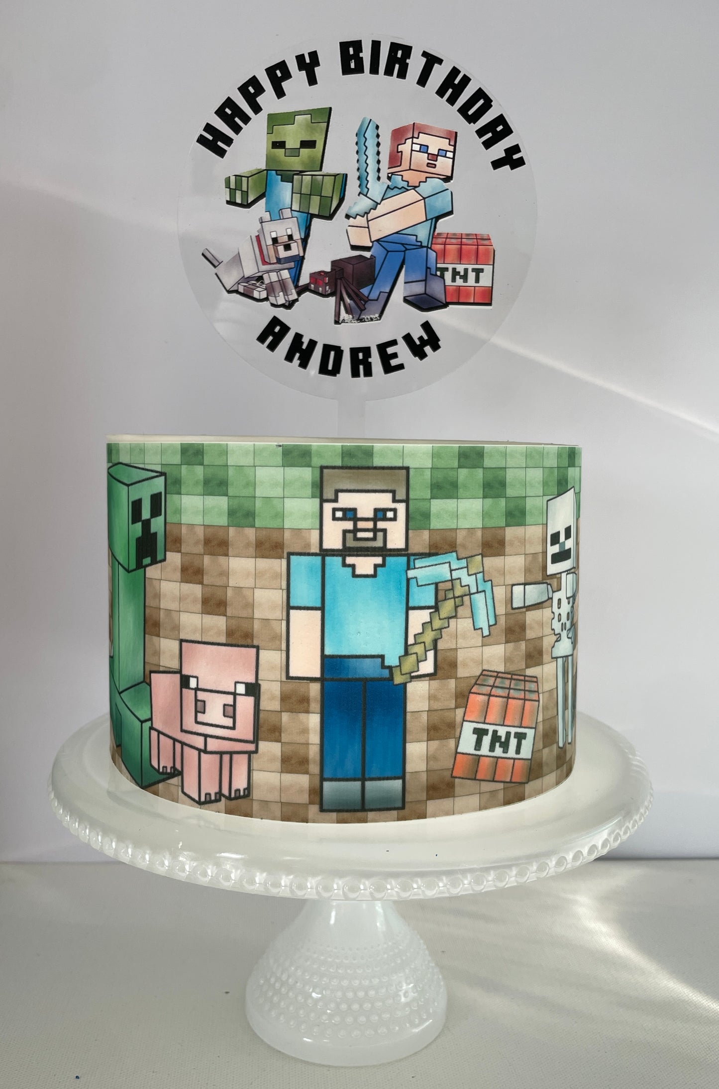 Minecraft Cake Wrap Edible Image Mindcraft Birthday Party