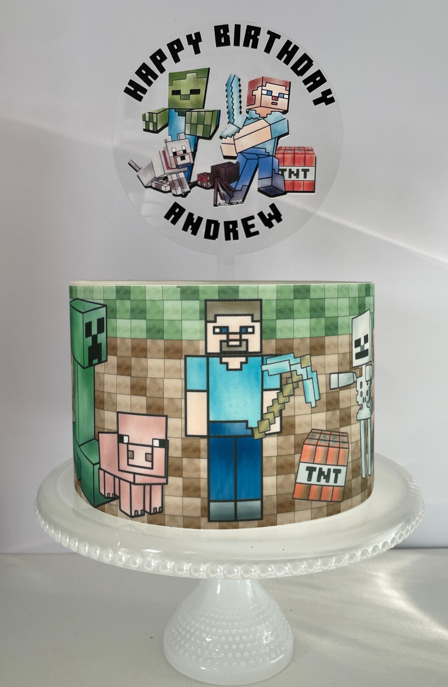 Minecraft Cake Wrap Edible Image Mindcraft Birthday Party