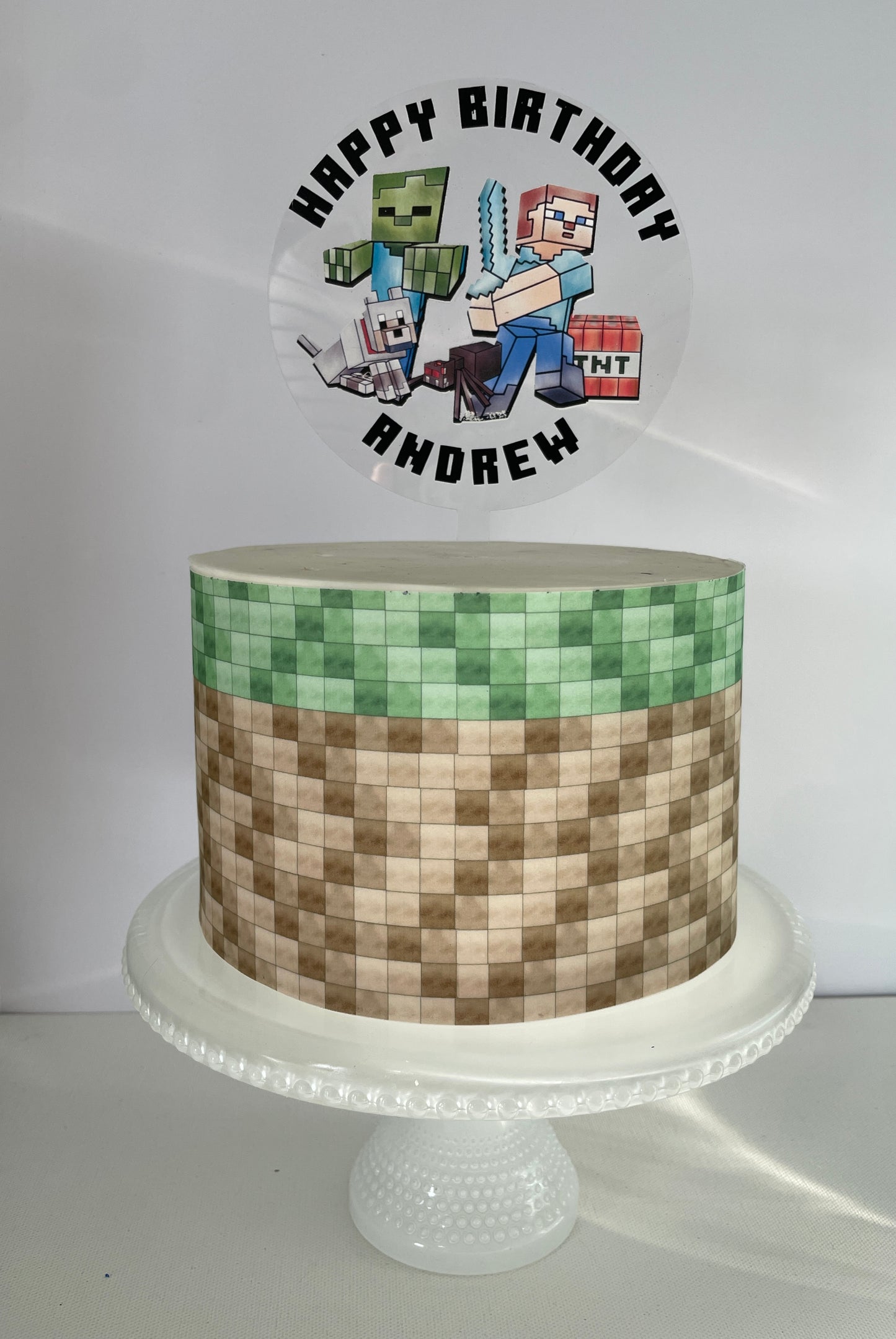 Minecraft Cake Wrap Edible Image Mindcraft Birthday Party