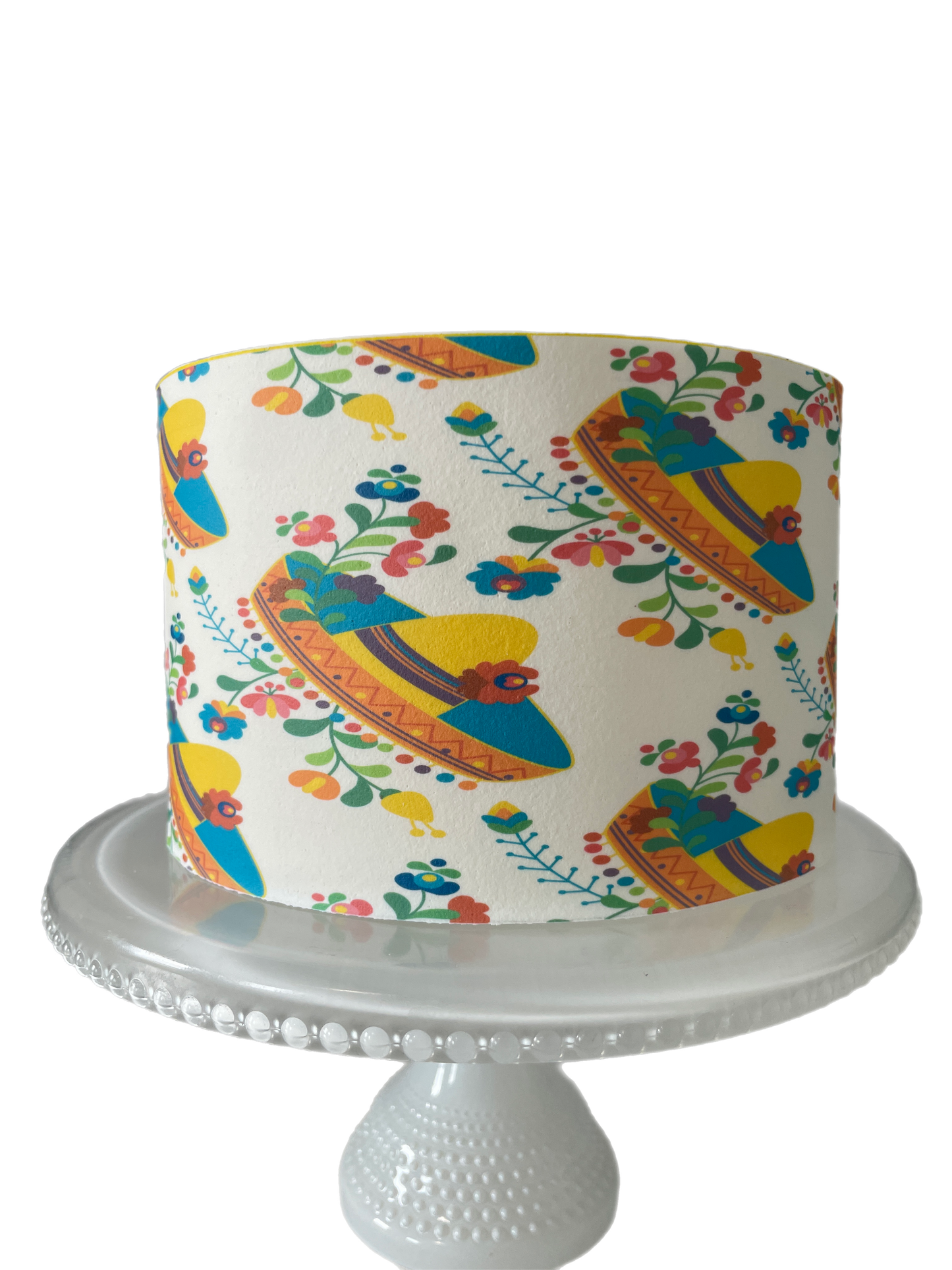 Fiesta Party Cake Decorations Edible Image CACTUS Cake Wrap Mexican theme party Cinco de Mayo Day of the dead Taco Bout it Party