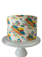 Fiesta Party Cake Decorations Edible Image CACTUS Cake Wrap Mexican theme party Cinco de Mayo Day of the dead Taco Bout it Party