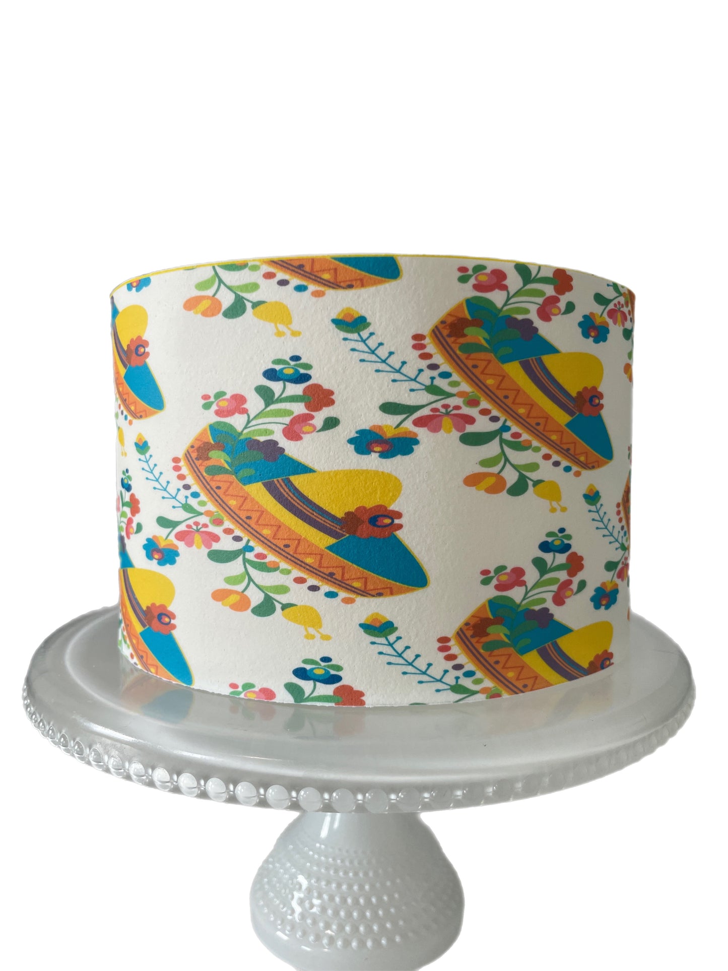 Fiesta Party Cake Decorations Edible Image CACTUS Cake Wrap Mexican theme party Cinco de Mayo Day of the dead Taco Bout it Party