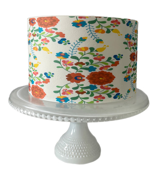 Fiesta Party Cake Decorations Edible Image Cake Wrap Mexican theme party Cinco de Mayo Day of the dead Taco Bout it Party