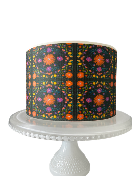 Fiesta Party Cake Decorations Edible Image Cake Wrap Mexican theme party Cinco de Mayo Day of the dead Taco Bout it Party