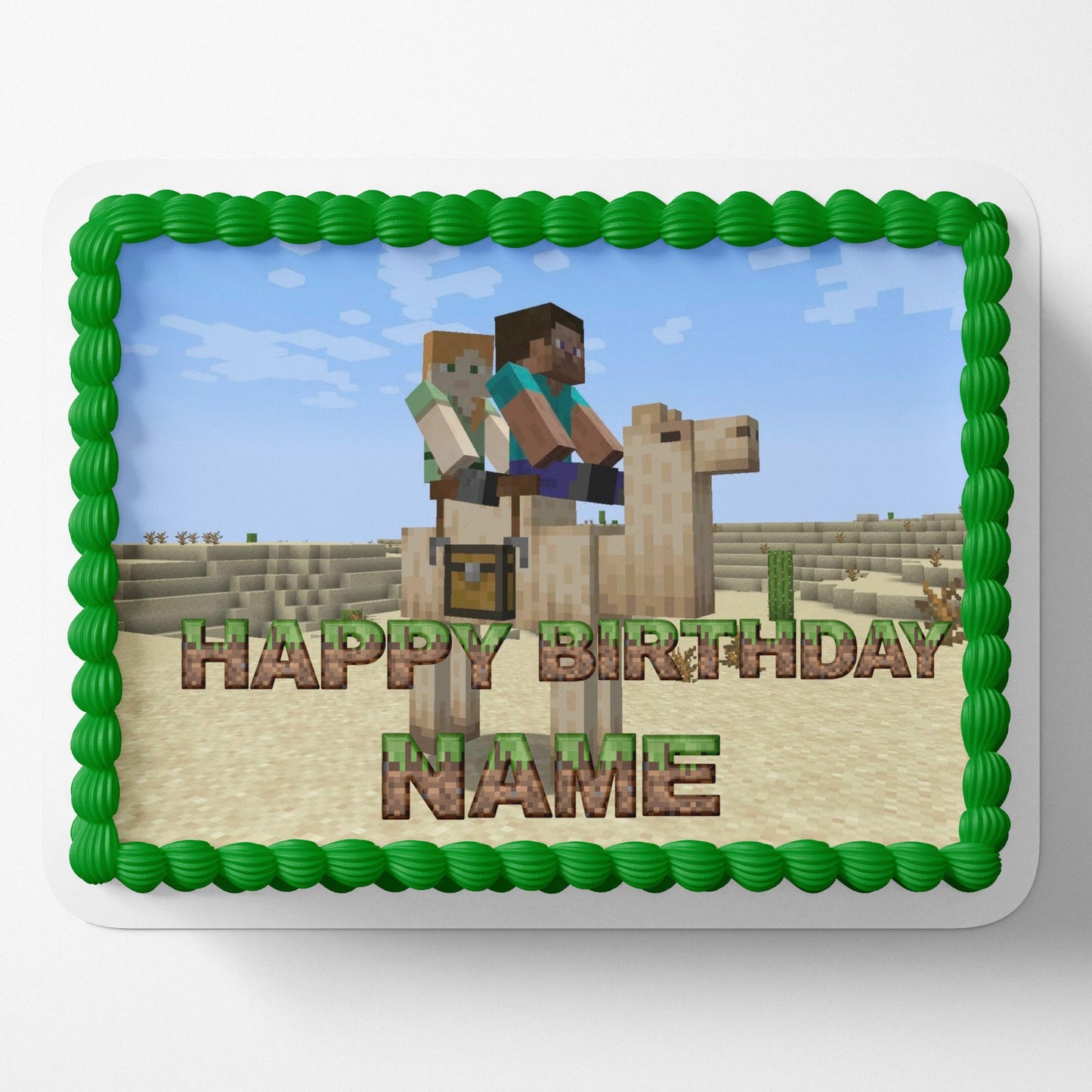 Minecraft Cake Topper Edible Image Minecraft Birthday Party Cake Topper