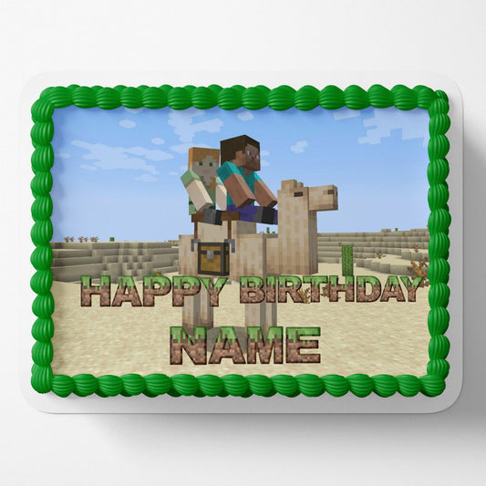 Minecraft Cake Topper Edible Image Minecraft Birthday Party Cake Topper