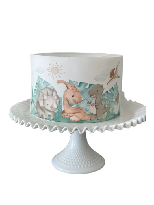 Dinosaurs Edible Image Cake Wrap Icing Sheet Dinos Dinosaur Park Baby DInosaurs