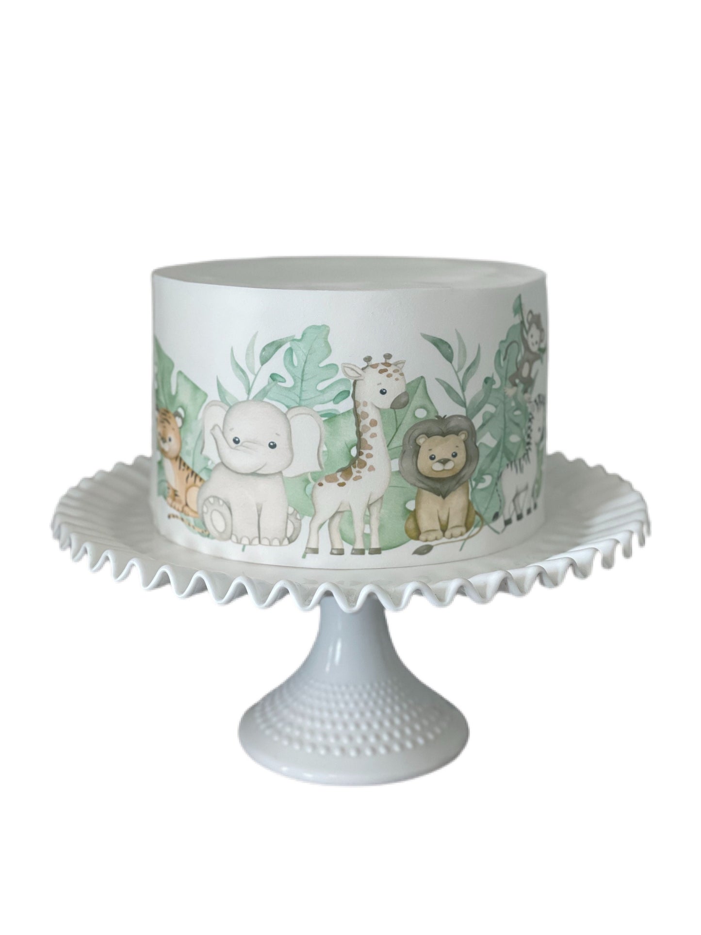 Safari Baby shower cake Edible Image Cake Wrap Icing Sheet Safari jungle Baby