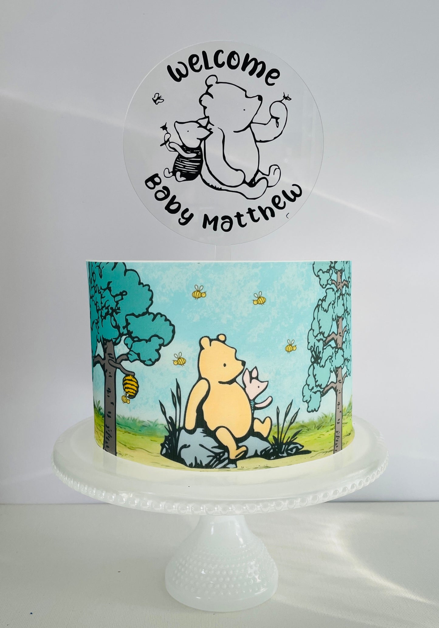 Pooh Bear Cake Wraps | Edible Images for Tiered Baby Shower Cakes