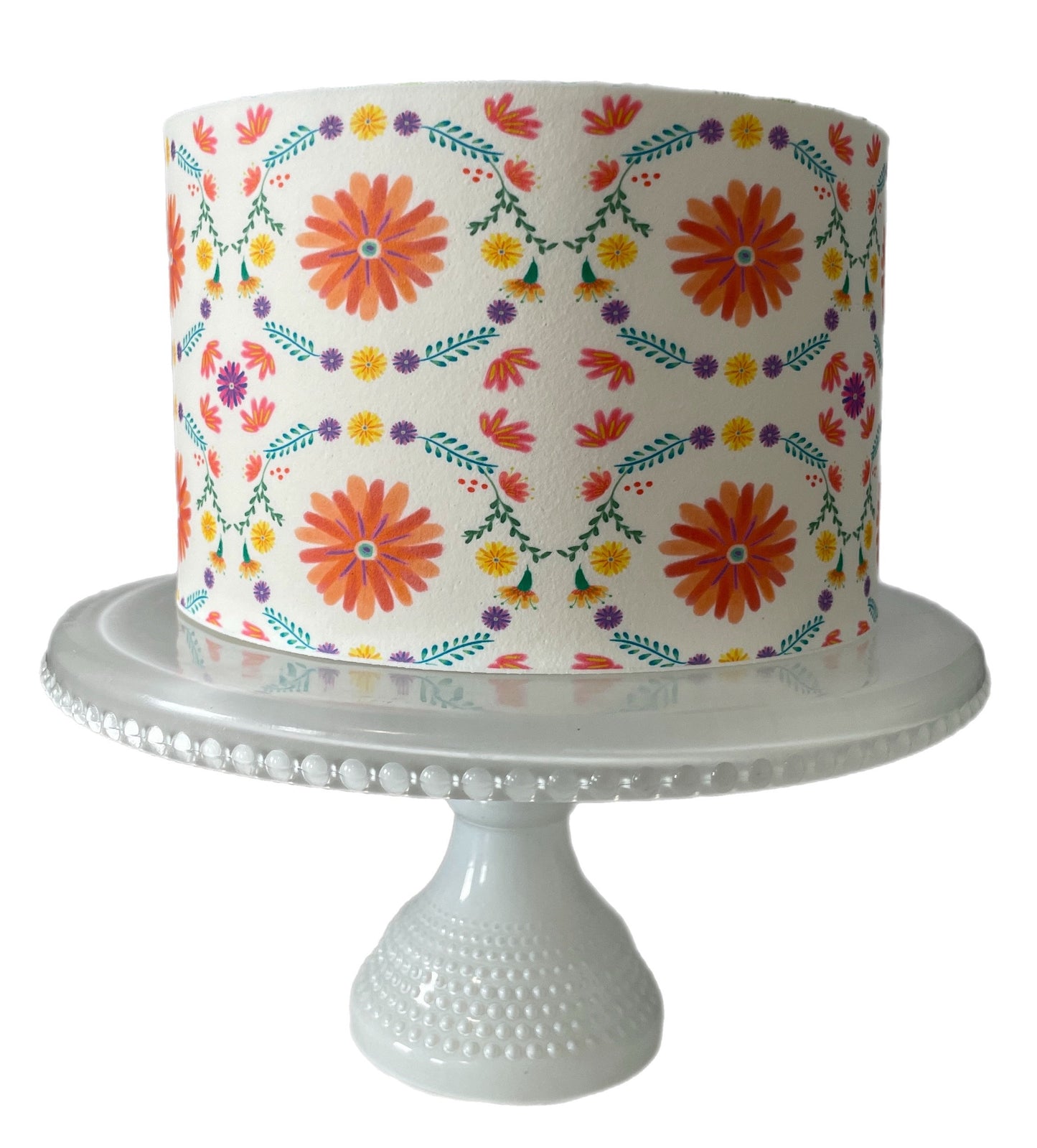 FIESTA PARTY CAKE Fiesta Flowers Edible Cake Wrap Edible Paper Donkey piñata Mexican Papel Picado Cinco de Mayo Day of the dead Decoration
