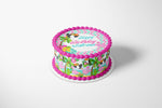 TROPICAL BEACH PARTY Edible Image Edible Paper Tropical party Flamingo cake topper beach party cactus party cactus cake Succulent