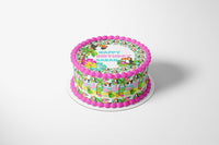 TROPICAL BEACH PARTY Edible Image Edible Paper Tropical party Flamingo cake topper beach party cactus party cactus cake Succulent