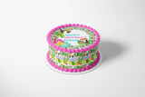 TROPICAL BEACH PARTY Edible Image Edible Paper Tropical party Flamingo cake topper beach party cactus party cactus cake Succulent