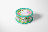 TROPICAL BEACH PARTY Edible Image Edible Paper Tropical party Flamingo cake topper beach party cactus party cactus cake Succulent