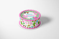 TROPICAL BEACH PARTY Edible Image Edible Paper Tropical party Flamingo cake topper beach party cactus party cactus cake Succulent