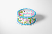 TROPICAL BEACH PARTY Edible Image Edible Paper Tropical party Flamingo cake topper beach party cactus party cactus cake Succulent