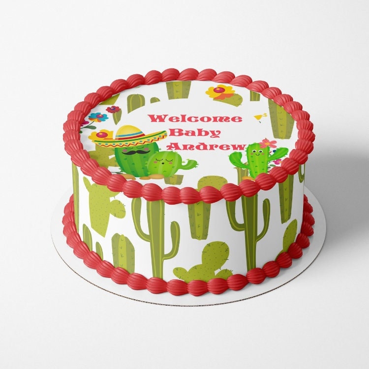 FIESTA PARTY CAKE Fiesta Flowers Edible Cake Wrap Edible Paper Donkey piñata Mexican Papel Picado Cinco de Mayo Day of the dead Decoration