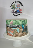 Minecraft Cake Topper Edible Image Mindcraft Birthday Party