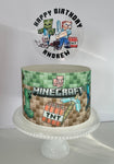 Minecraft Cake Topper Edible Image Mindcraft Birthday Party