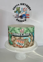 Minecraft Cake Topper Edible Image Mindcraft Birthday Party