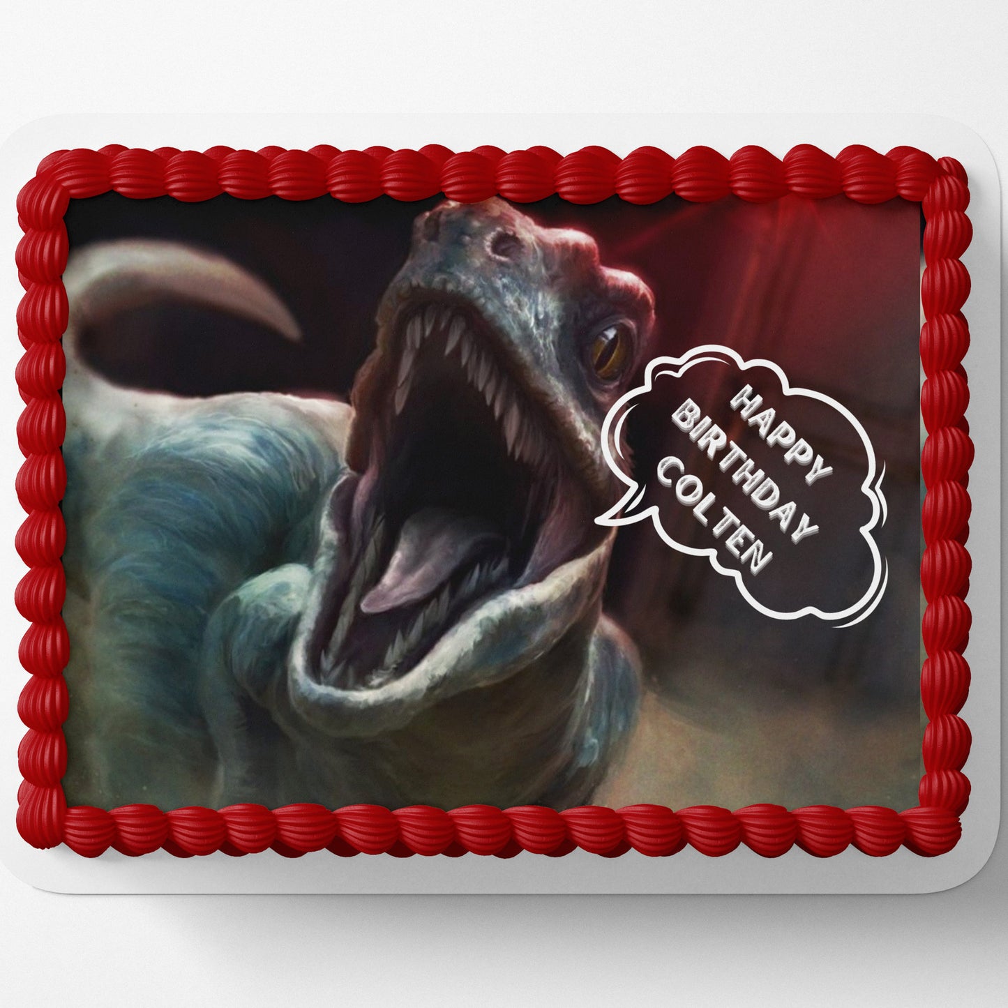 DINOSAUR CAKE TOPPER Jurassic Dinosaurs Edible Image Cake Wrap Icing Sheet Dinos Dinosaur Birthday cake